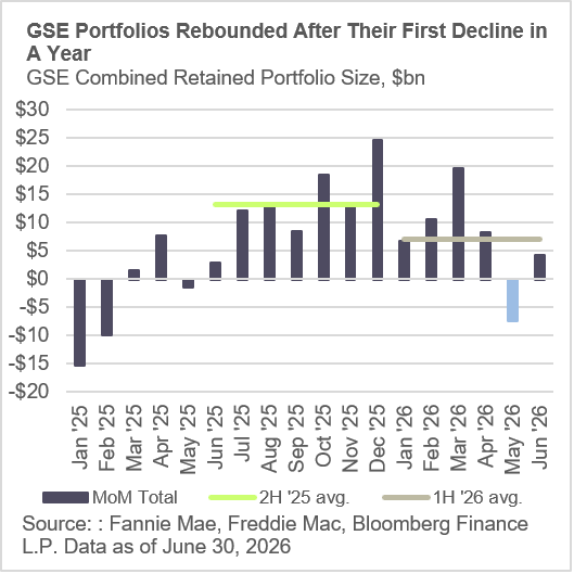 GSE Portfolios Rebounded After Their First Decline in A Year
